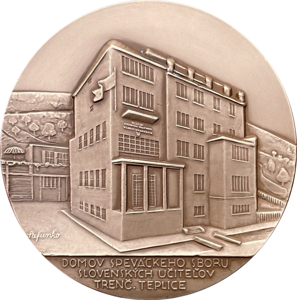 Domov Speváckeho zboru slovenských učiteľov (SZSU), averz Fraňo Štefunko 1933