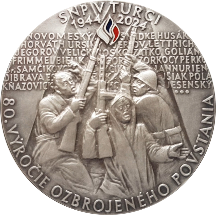 Štefan Novotný - Sklabiňa, SNP v Turci, SNS Martin, striebro, reverz