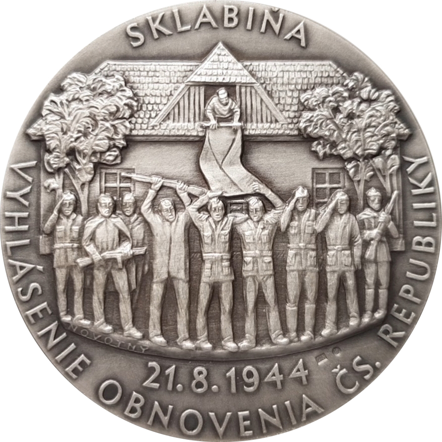 Štefan Novotný - Sklabiňa, SNP v Turci, SNS Martin, striebro, averz