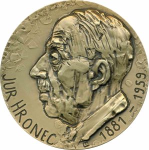 Milan Lukáč - Juraj Hronec, prvý rektor STU, 2017, averz